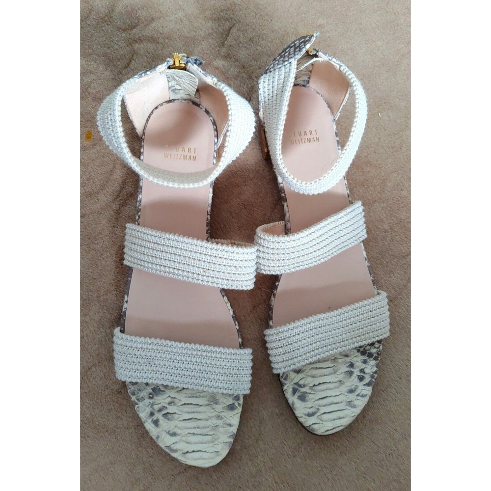 stuart weitzman Women's flat  sandals Strappy 12 leather - Picture 3 of 6